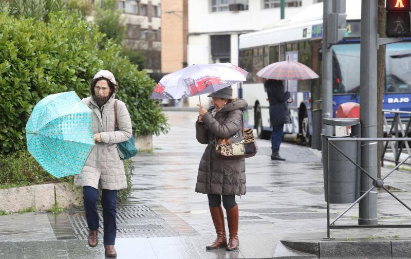 Temporal de lluvia y viento en Valladolid