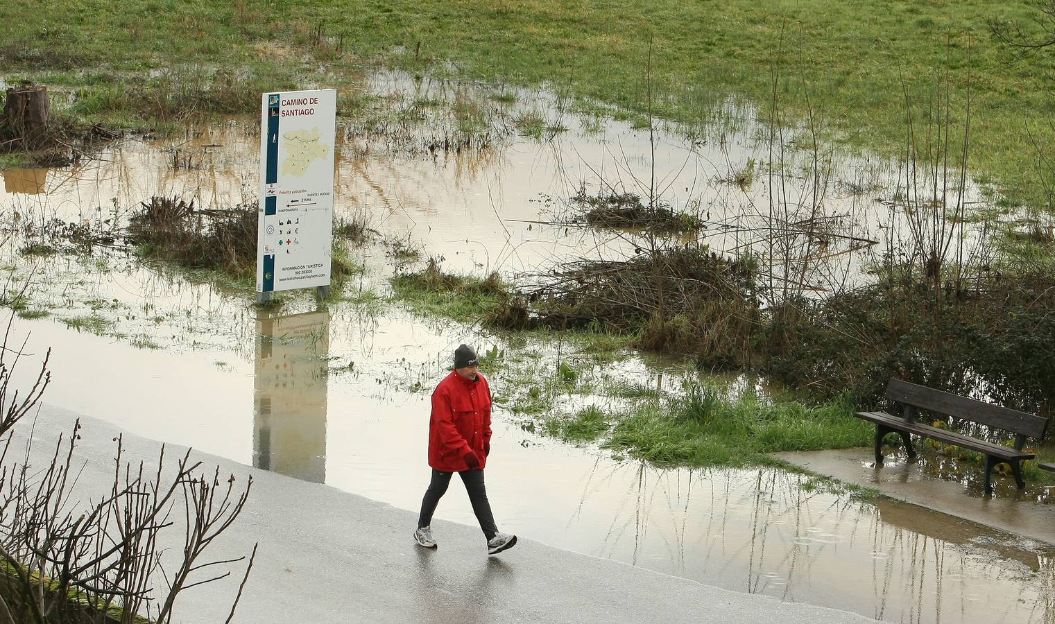 Temporal de lluvia en el Bierzo