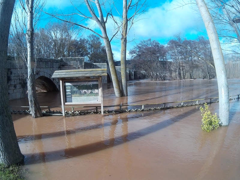 El río Arlanza a su paso por Quintana del Puente.