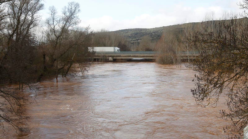 El río Arlanza a su paso por Quintana del Puente.