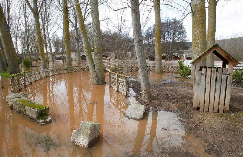 El río Arlanza a su paso por Quintana del Puente.