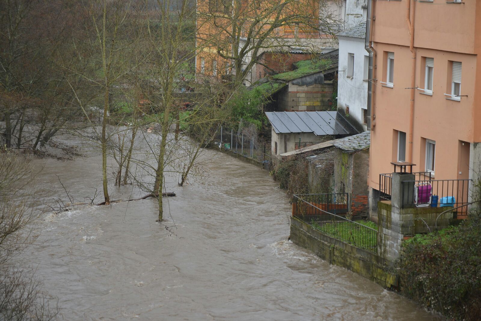 Temporal de lluvia en El Bierzo.