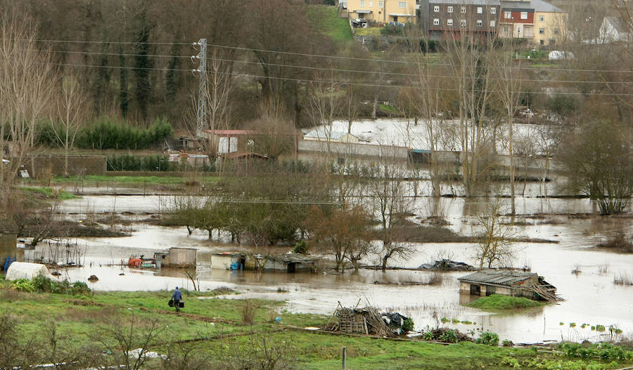 Temporal de lluvia en El Bierzo.