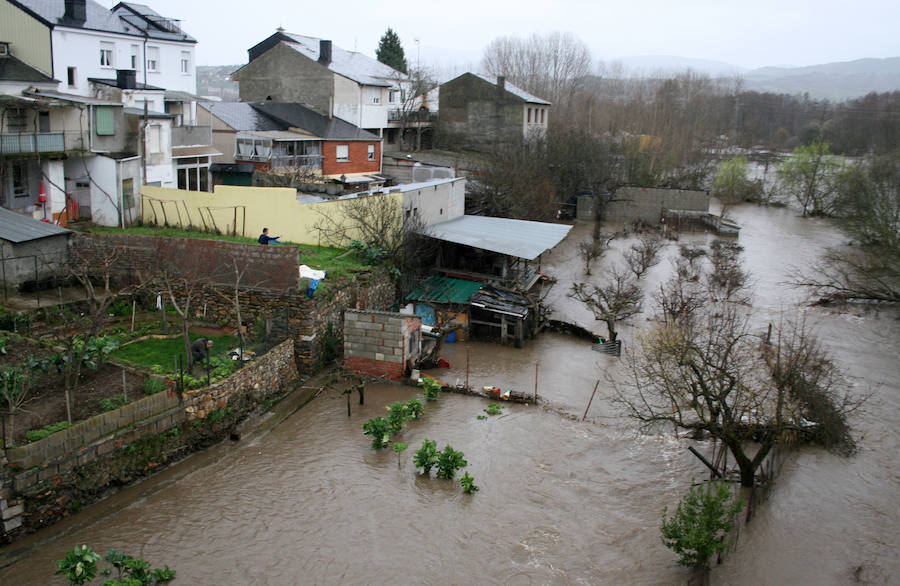 Temporal de lluvia en El Bierzo.