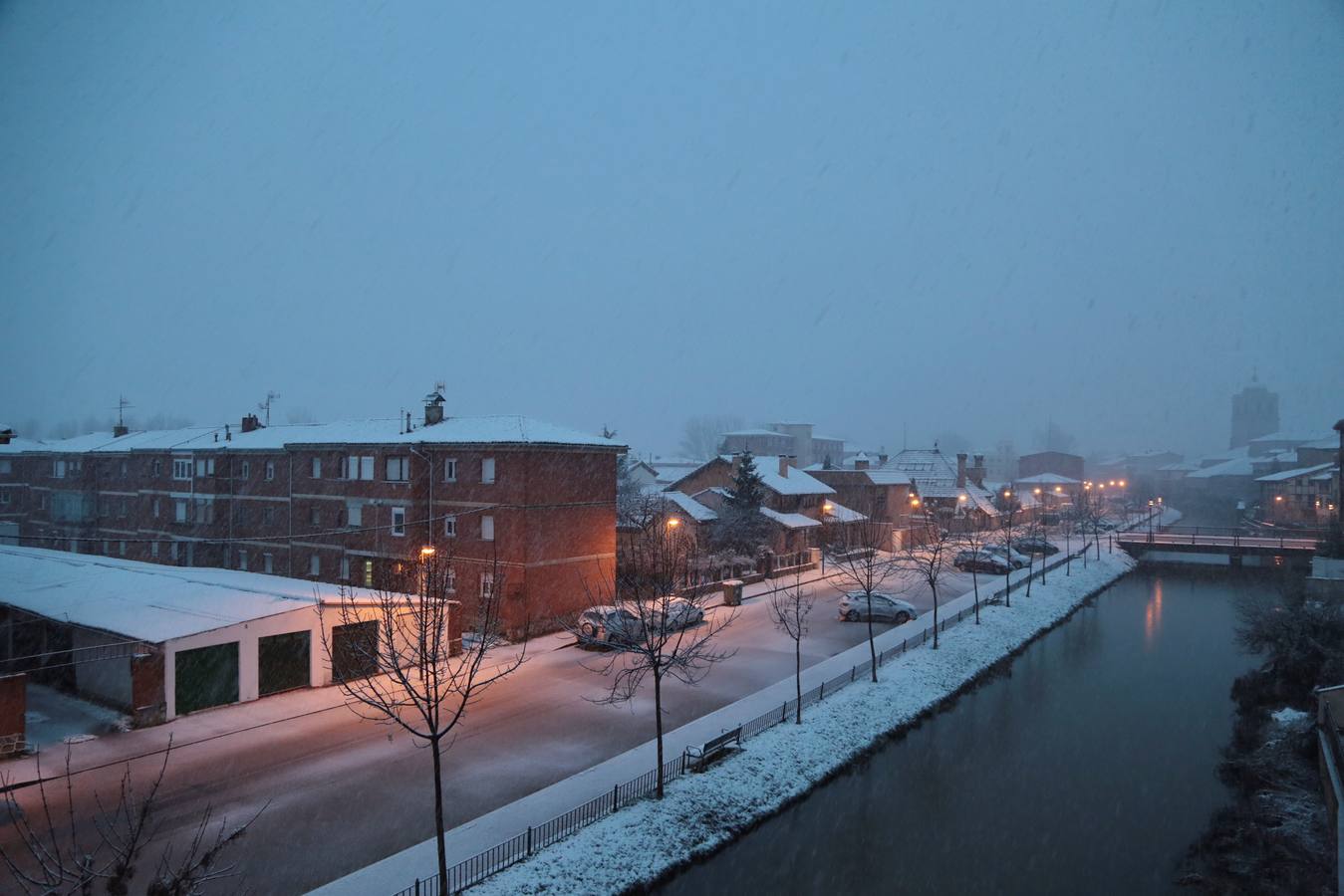 Nieve en Aguilar de Campoo (Palencia)