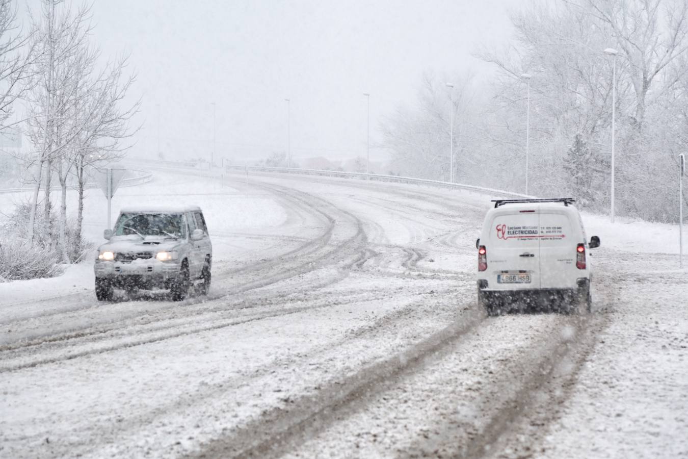 Nieve en Aguilar de Campoo (Palencia)