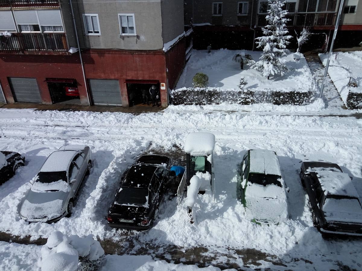 Nieve en Guardo (Palencia)