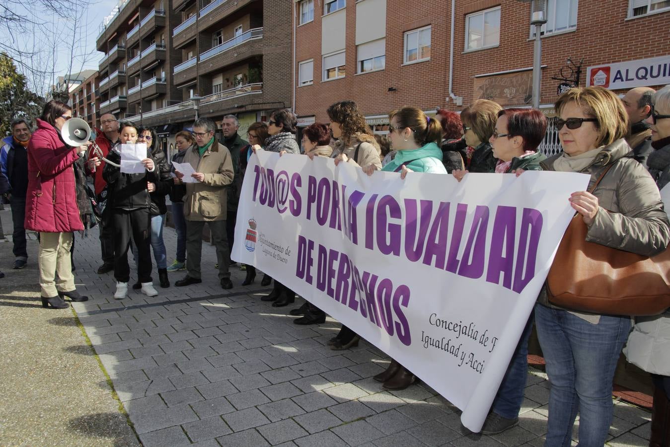 Acto reivindicativo en Laguna de Duero.