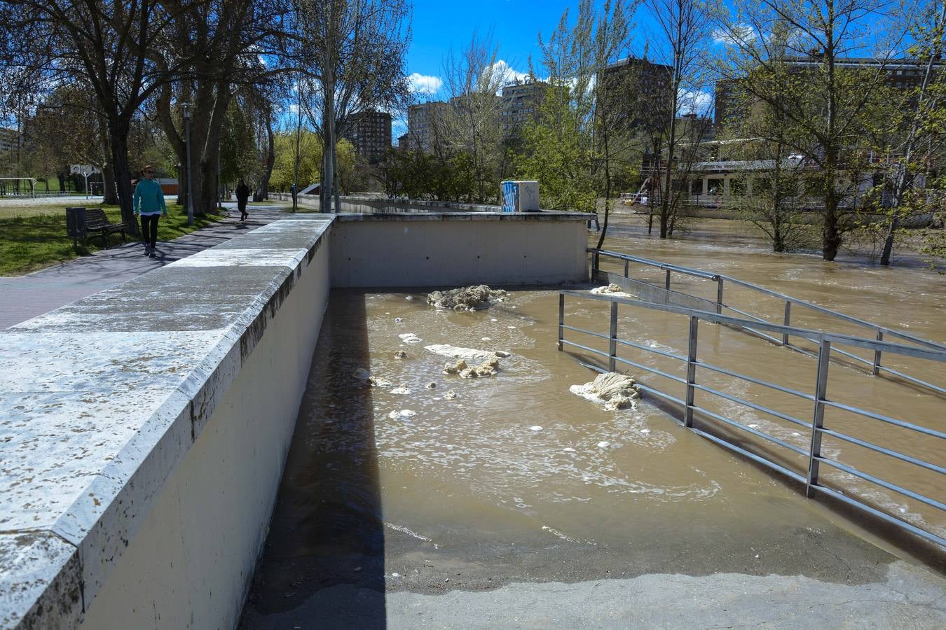 Crecida del Pisuerga a su paso por Valladolid (2/2)