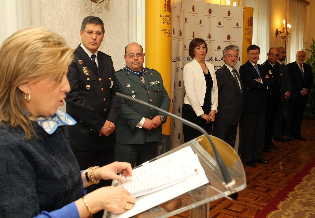 Entrega de distinciones a miembros de los cuerpos de Seguridad de Segovia