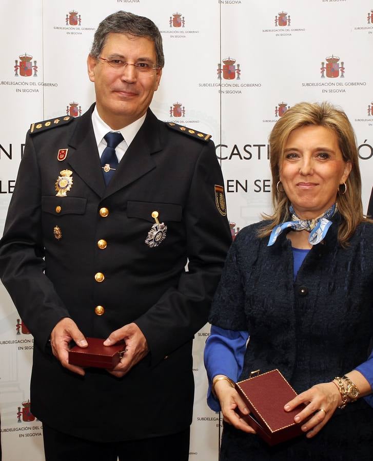 Entrega de distinciones a miembros de los cuerpos de Seguridad de Segovia