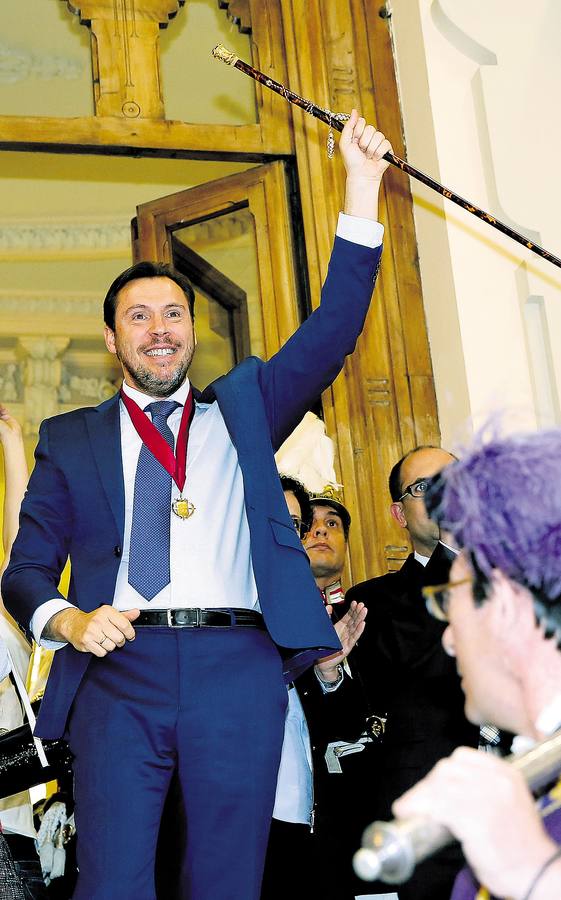 13.06.15 Óscar Puente, durante su toma de posesion como nuevo alcalde de Valladolid.