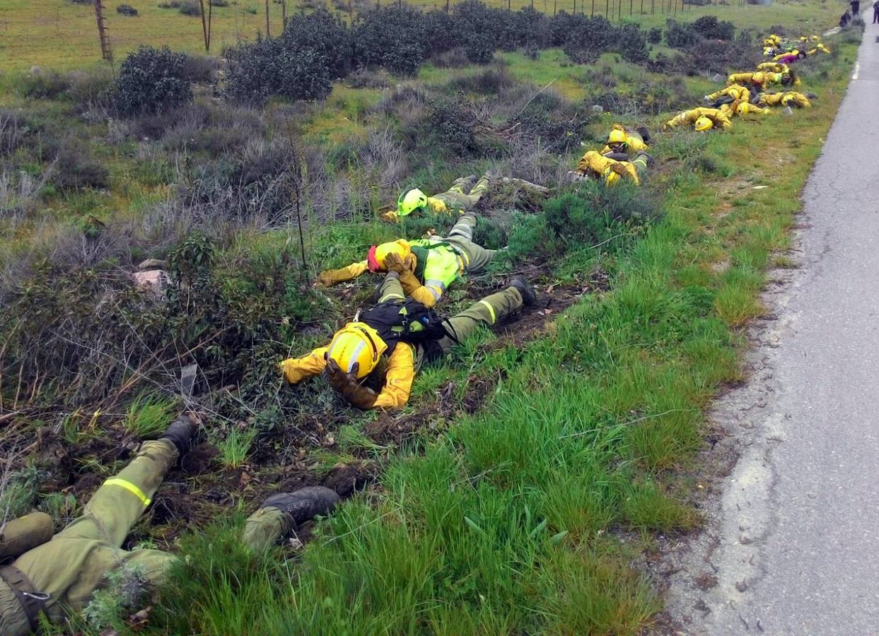 I Encuentro Nacional de Bomberos Forestales celebrado  en San Rafael y El Espinar (Segovia)