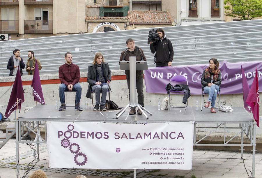 Juan Carlos Monedero inicia la precampaña en Salamanca