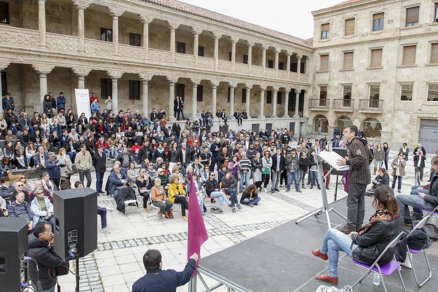 Juan Carlos Monedero inicia la precampaña en Salamanca