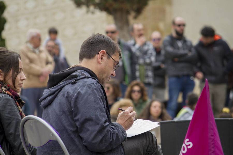 Juan Carlos Monedero inicia la precampaña en Salamanca