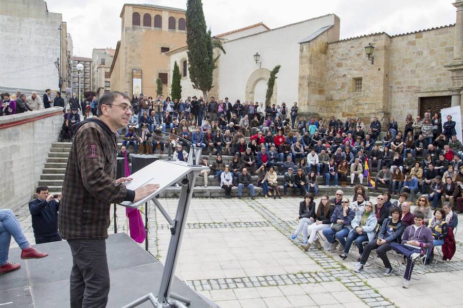 Juan Carlos Monedero inicia la precampaña en Salamanca