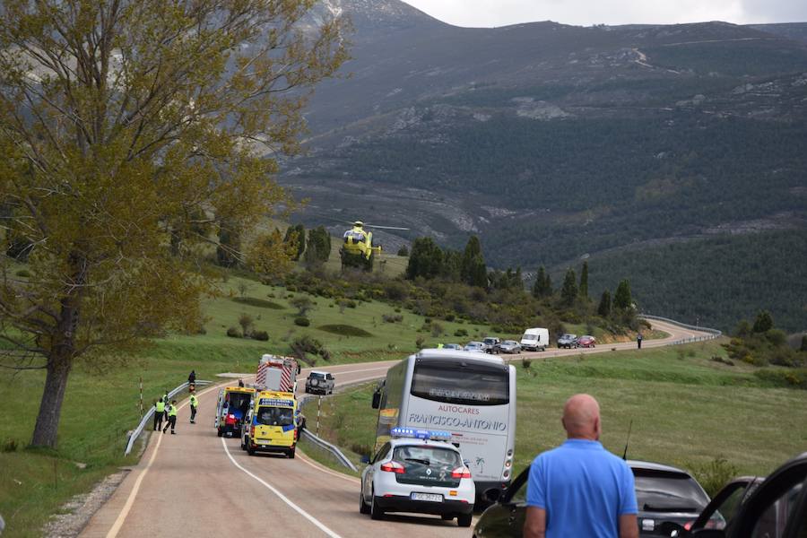 Accidente de un todoterreno entre Velilla y Guardo