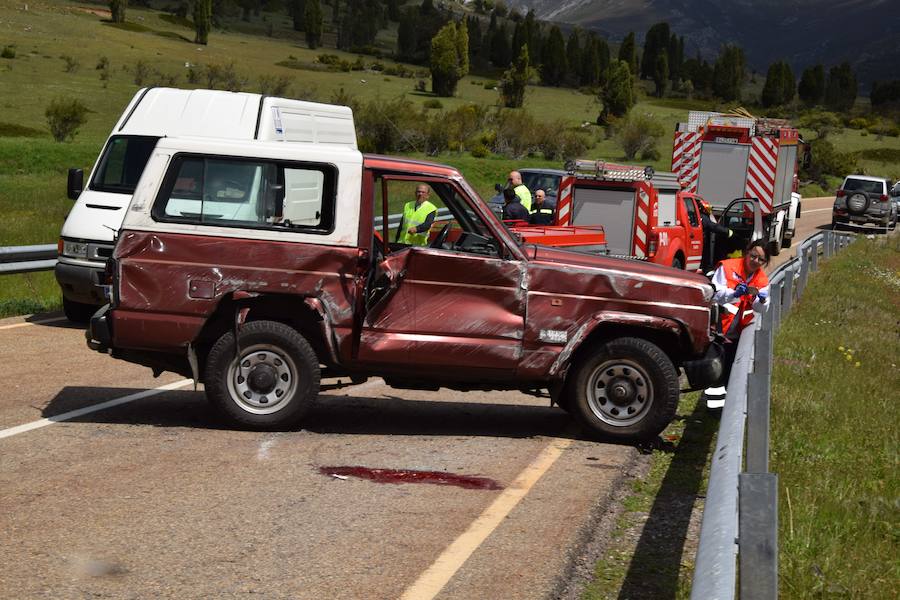 Accidente de un todoterreno entre Velilla y Guardo