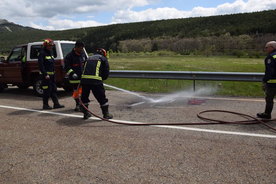 Accidente de un todoterreno entre Velilla y Guardo