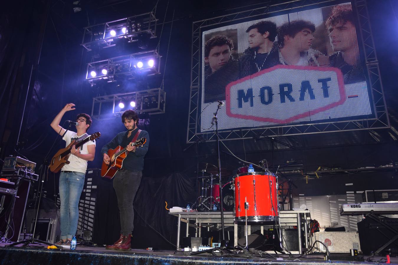 Multitudinario concierto del grupo colombiano Morat en las fiestas de Guardo (Palencia)