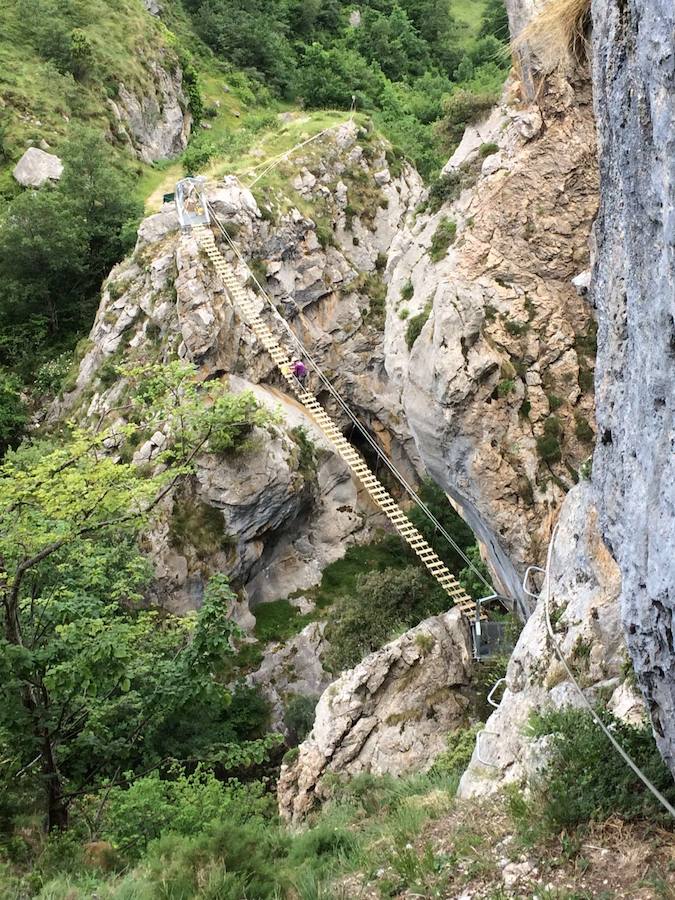 Puentes sobre el Cares en la via Ferrata