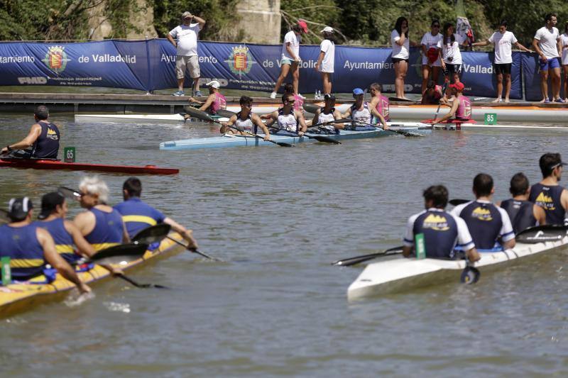 Regata k-4 en el río Pisuerga