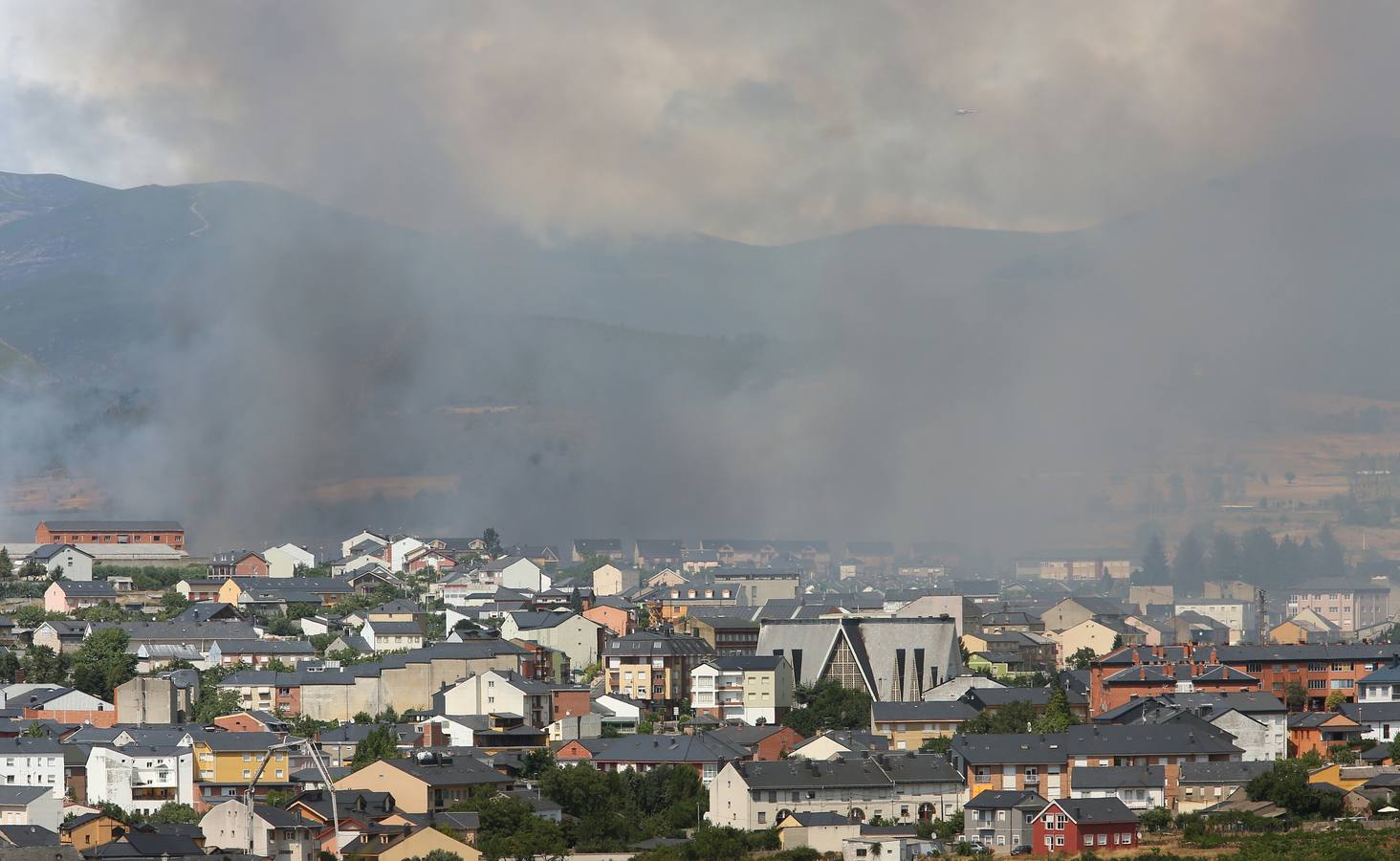 Incendio en la localidad leonesa de Fabero