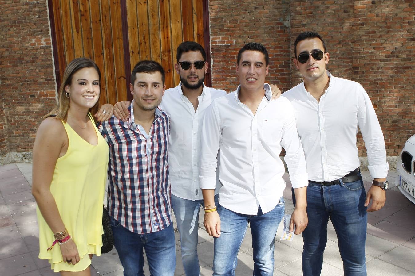 Cristina Núñez, Abraham Centeno, Francisco Martín, Enrique Cabeza y Jairo Escudero, de Jóvenes Agricultores de Mucientes.