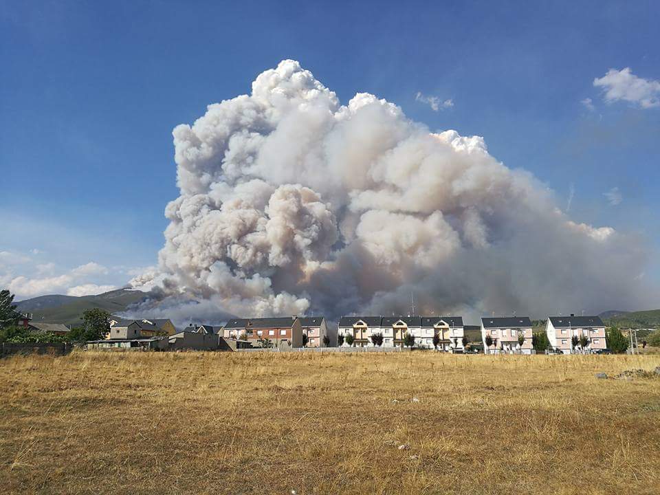 Incendio en Fabero (León)