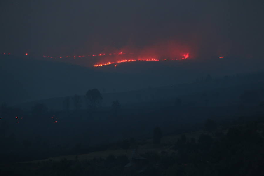 Incendio en Fabero (León)