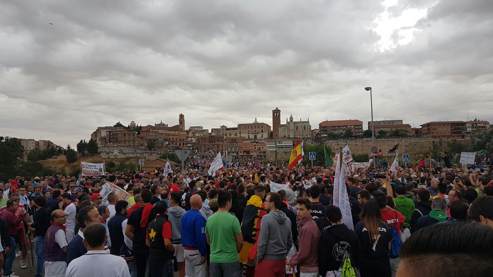 Expectación en Tordesillas en la celebración del primer Toro de la Peña