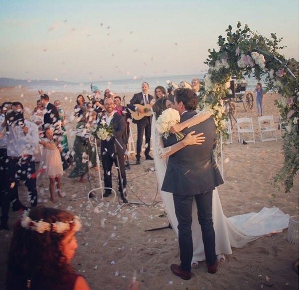 La romántica boda en la playa de Paz Padilla