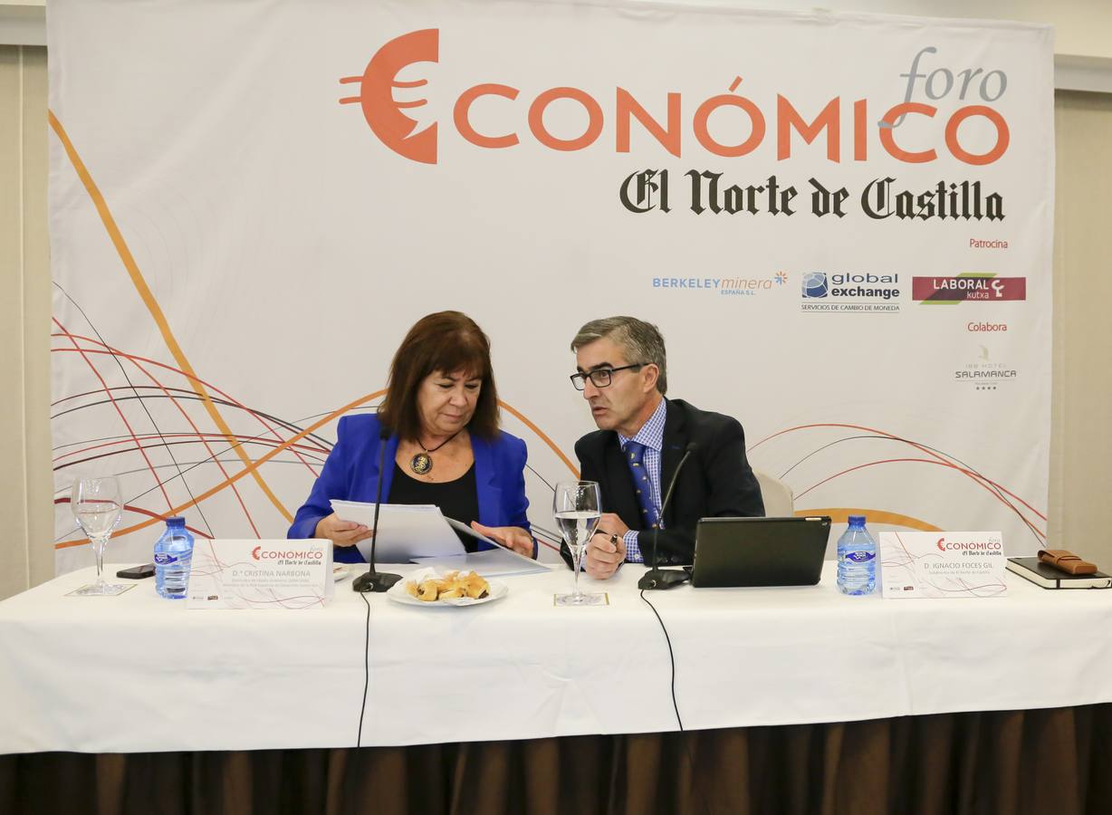 El exministra de Medio Ambiente Cristina Narbona en el Foro Económico de El Norte de Castilla en Salamanca
