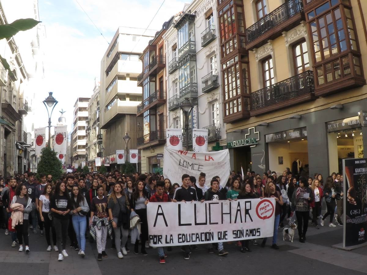 Los estudiantes toman el centro de la ciudad contra la Lomce