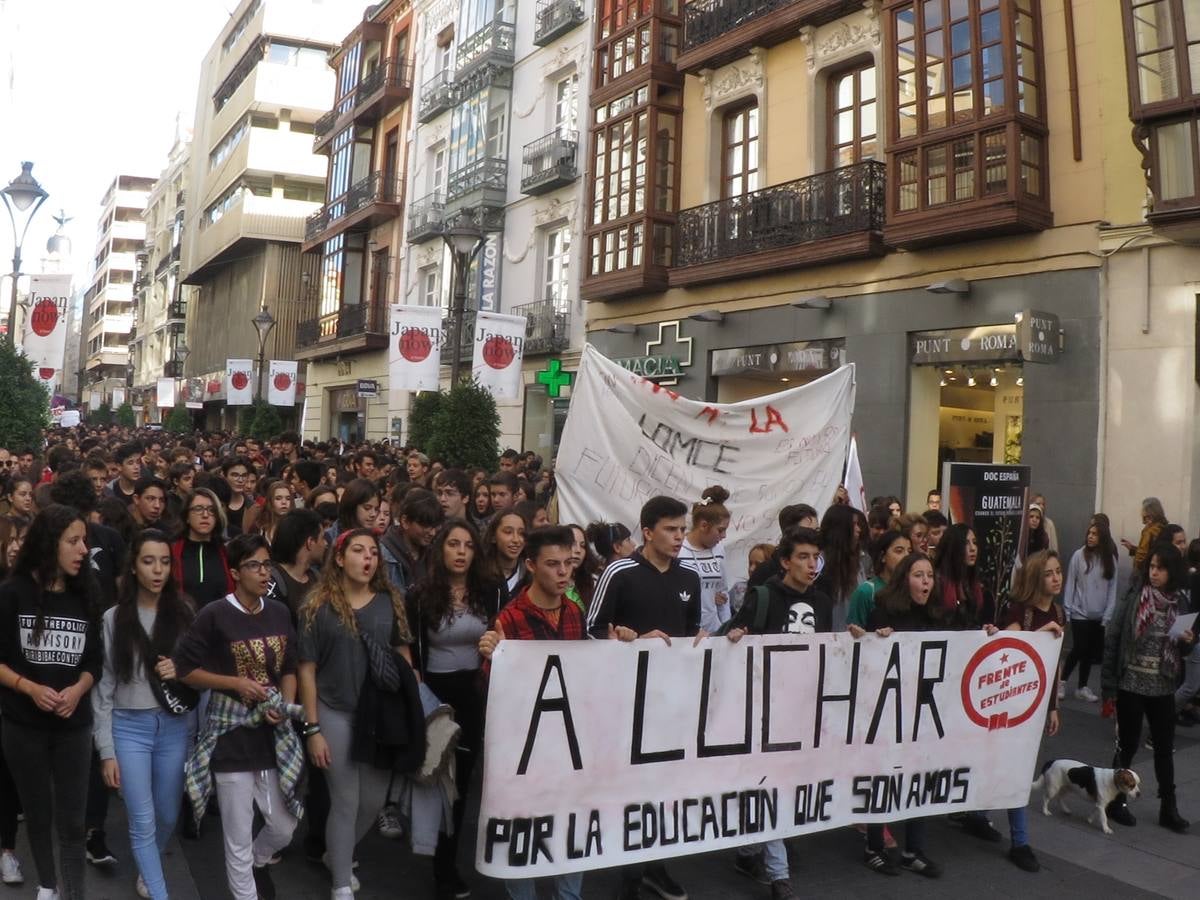 Los estudiantes toman el centro de la ciudad contra la Lomce