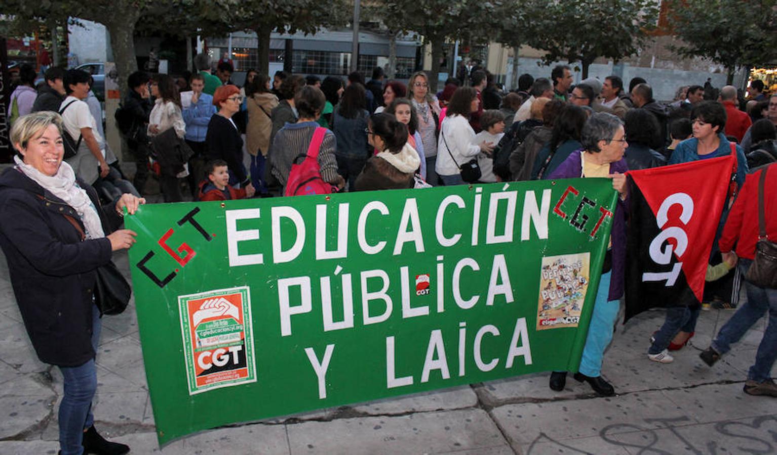 Manifestación contra la reforma de la educación en Palencia