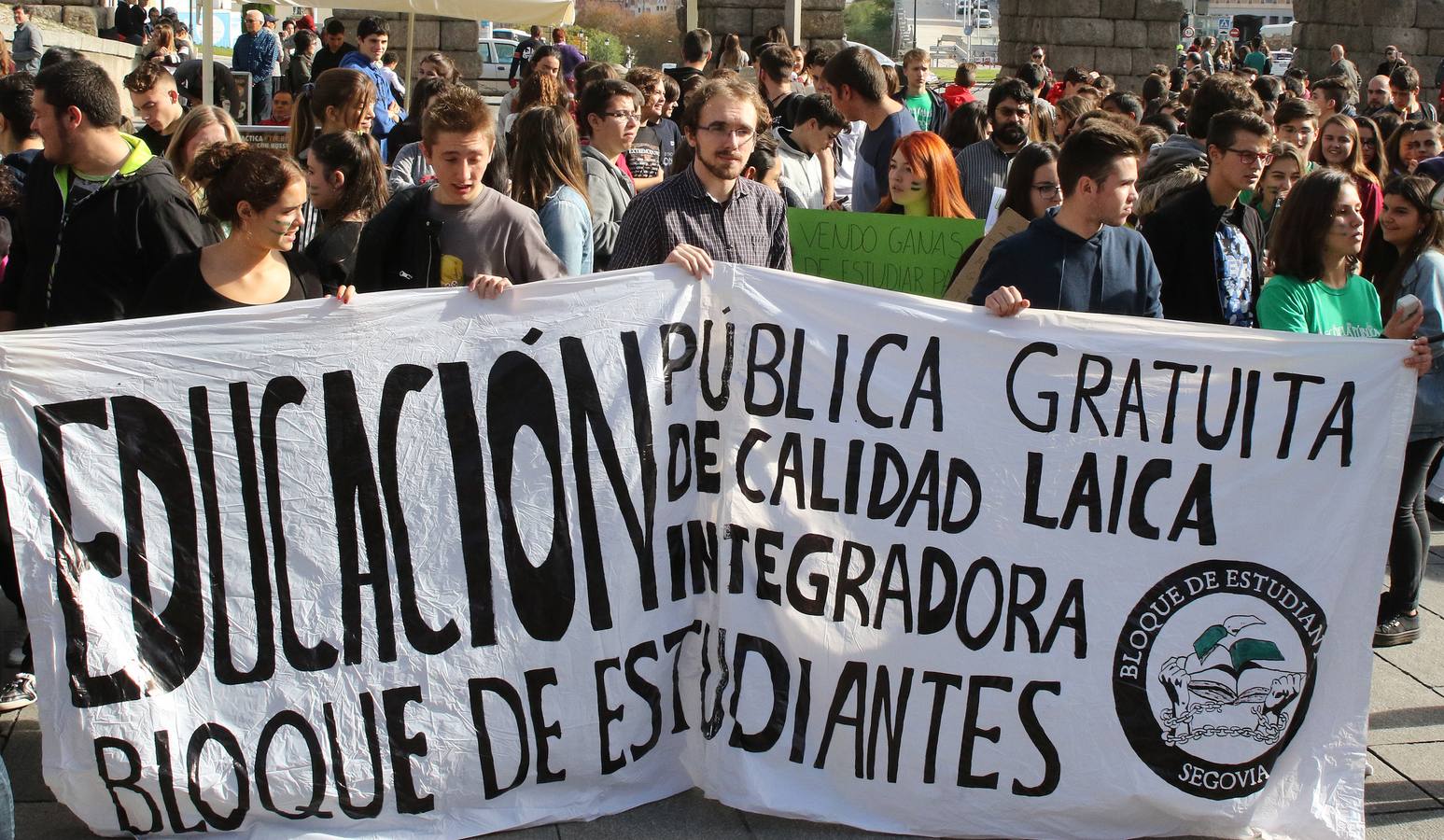 Los estudiantes segovianos se manifiestan contra la Lomce