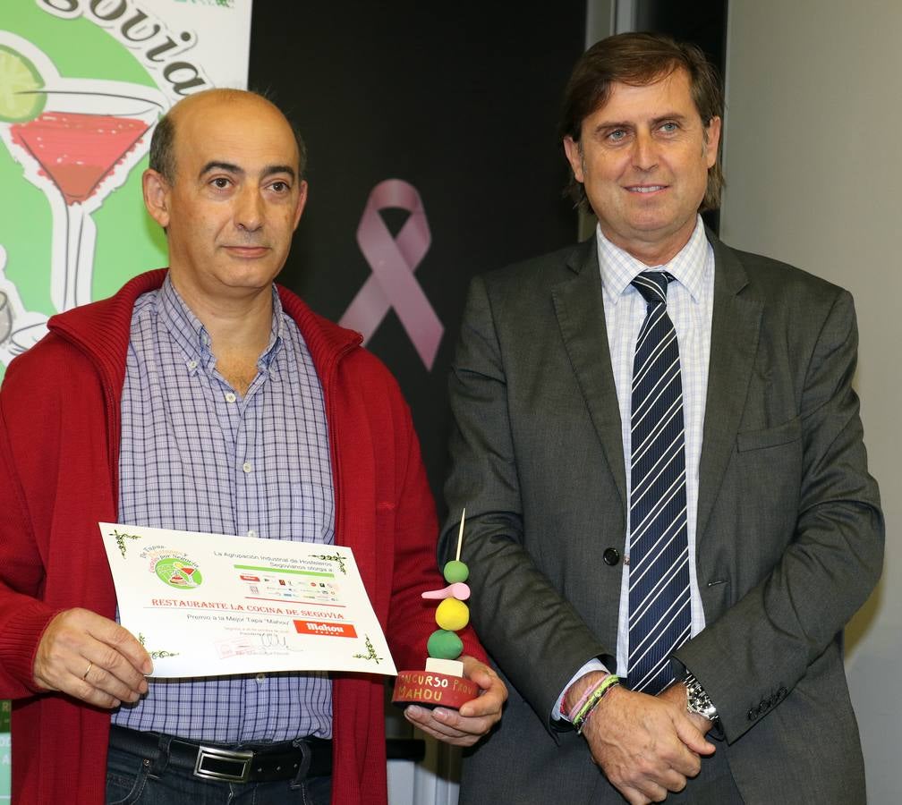 Entrega de premios del V Concurso Provincial de Tapas y Cócteles de Segovia