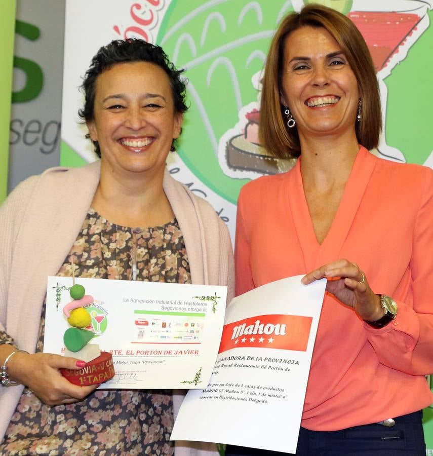 Entrega de premios del V Concurso Provincial de Tapas y Cócteles de Segovia