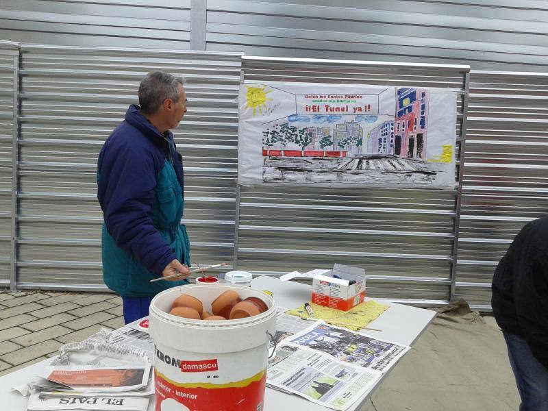 Concentración de vecinos de los barrios Belén, Pilarica y Los Santos