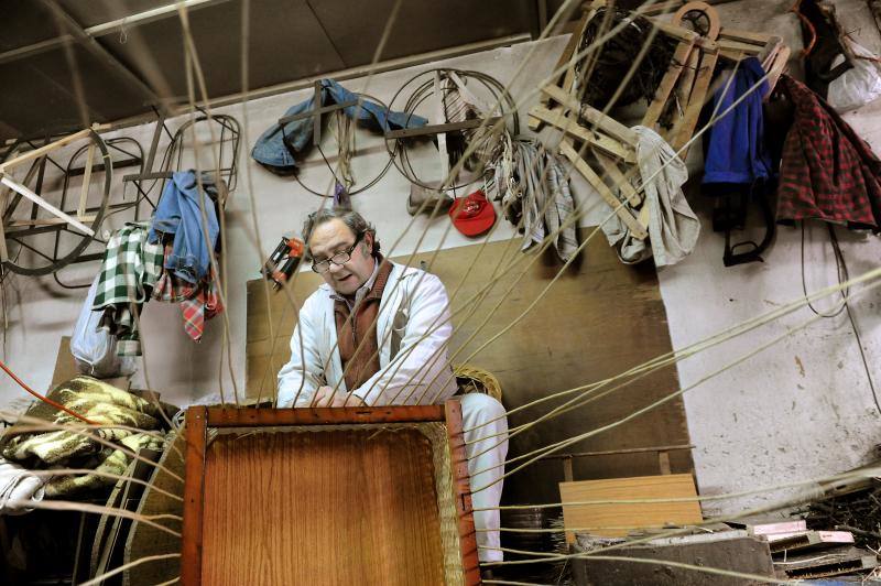 Materia prima con la que trabaja Ramón Roncero artesano mimbrero de Medina del Campo