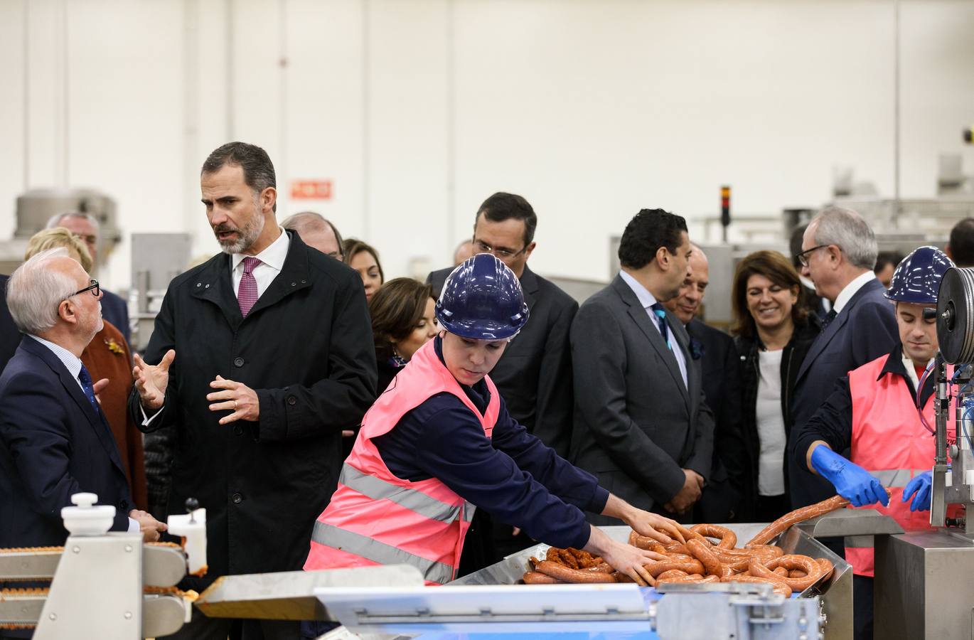 El Rey Felipe VI visita la nueva factoría de Campofrío en Burgos