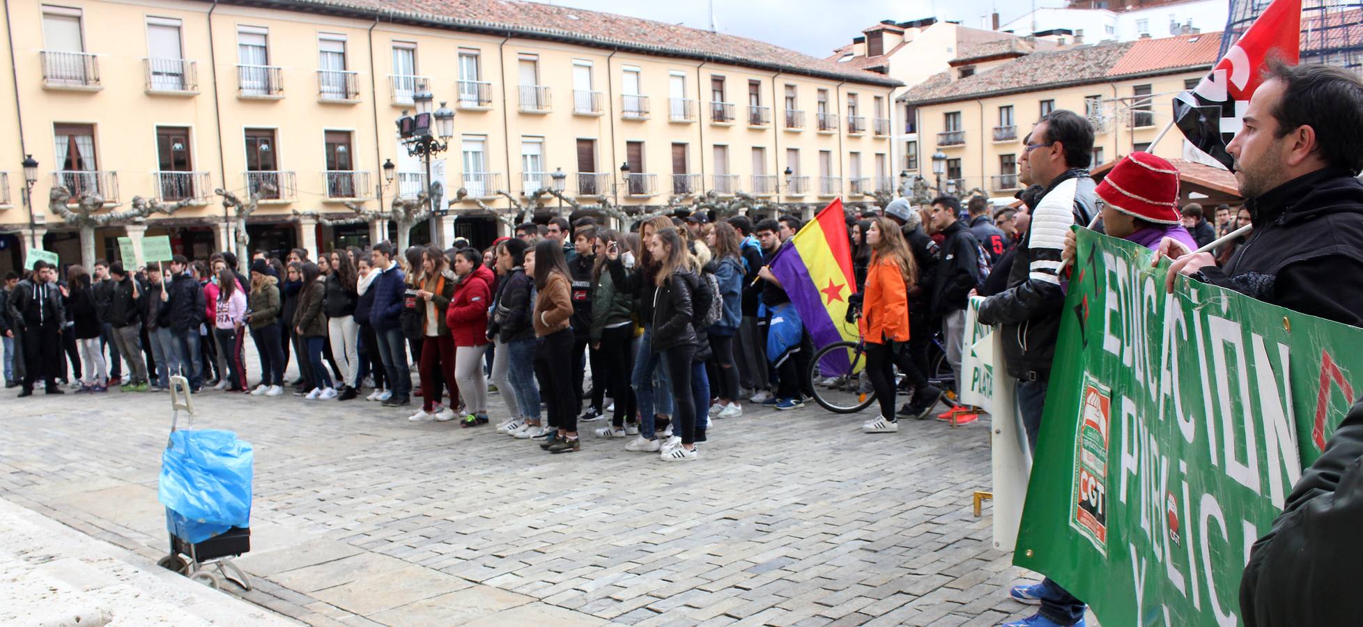 Los estudiantes palentinos se manifiestan contra la Lomce