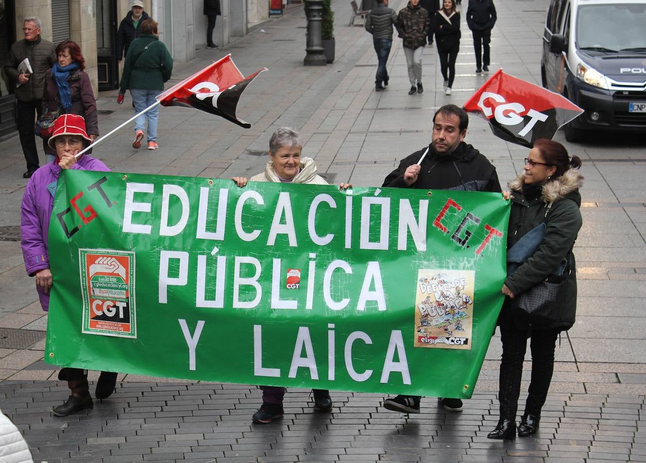 Los estudiantes palentinos se manifiestan contra la Lomce