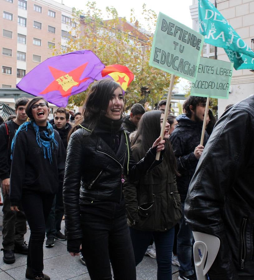 Los estudiantes palentinos se manifiestan contra la Lomce