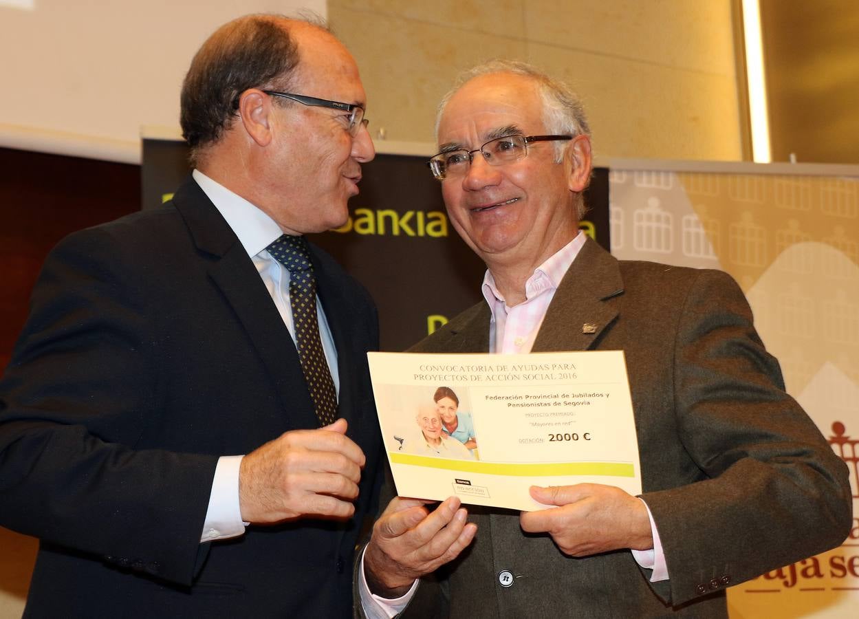 Bankia y la Fundación Caja Segovia entregan las ayudas a proyectos sociales de la provincia