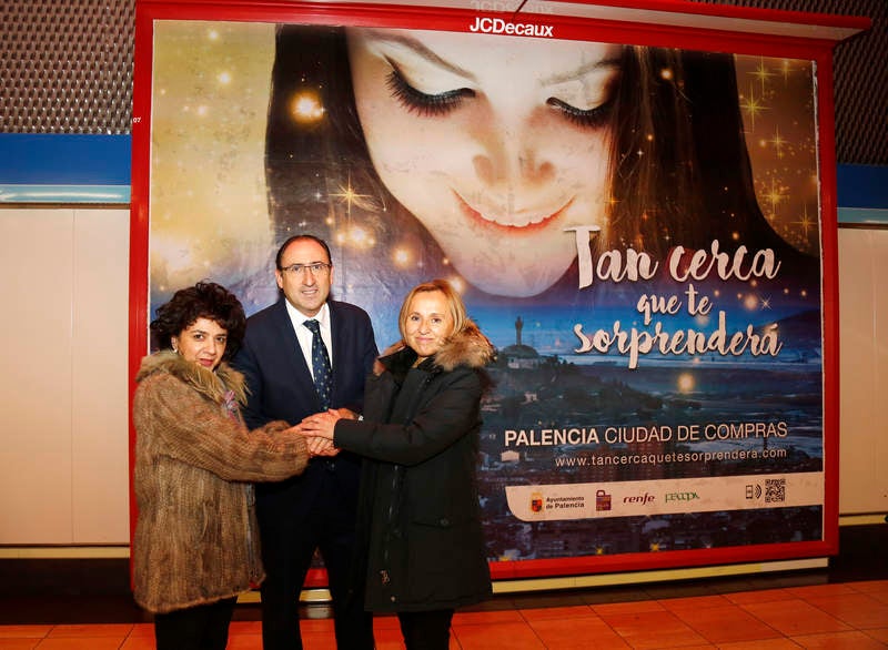 Palencia promociona el comercio en el metro de Madrid