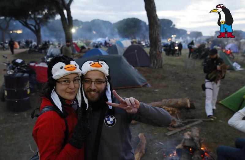 Atardecer en la zona de acampada de Pingüinos