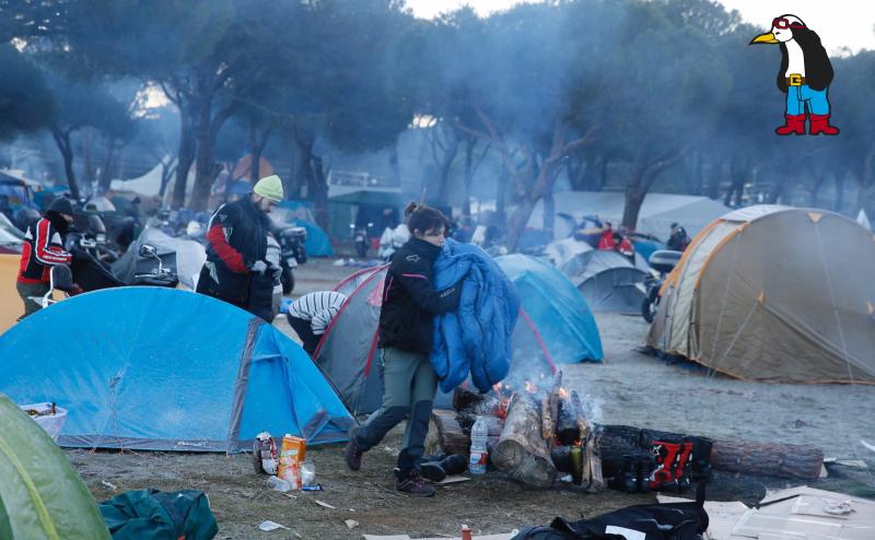 Domingo por la mañana en la zona de acampada de Pingüinos